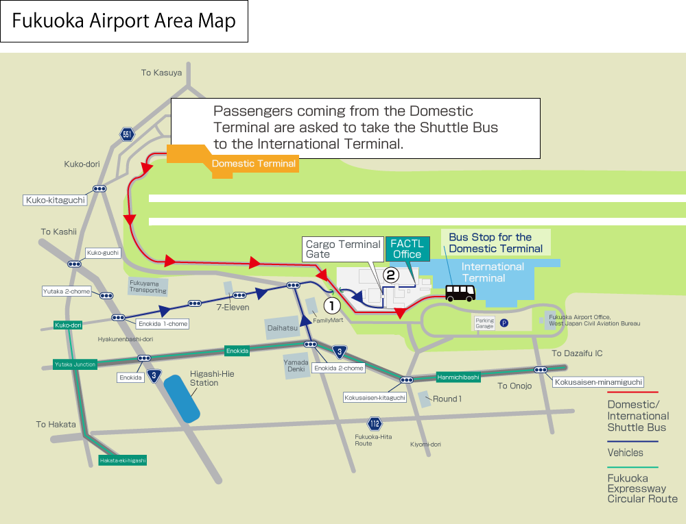Fukuoka Airport Area Map