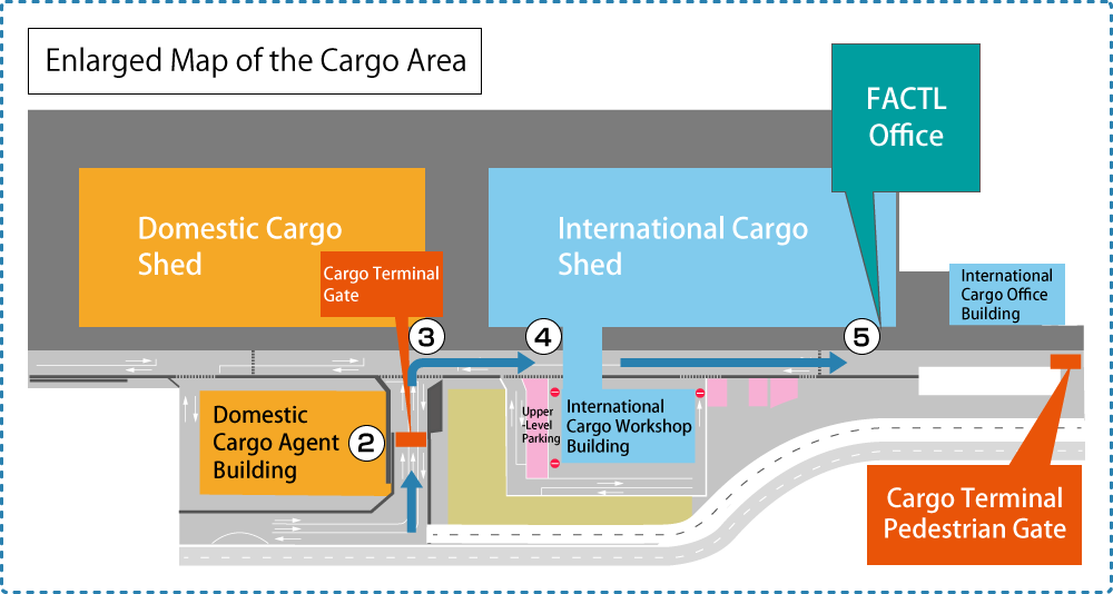Enlarged Map of the Cargo Area